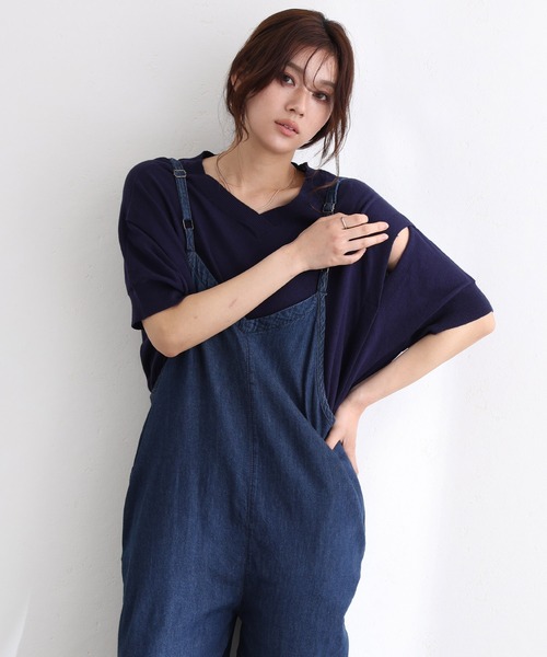 ElegChic(エレグシック)の「袖脇オープンVネック5分袖ニット(ニット/セーター・レディース・ネイビー/ライトグレー/杢グレー/オフホワイト/グレイッシュベージュ/ブラック・M/4L/XL)」の19枚目の写真