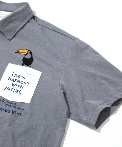 go slow caravan（ゴースローキャラバン）の「ESPACE VERT/エスパスヴェール　トリポロシャツ（ポロシャツ・メンズ・グレー/ホワイト・MEDIUM/LARGE/X-LARGE）」の9枚目の写真