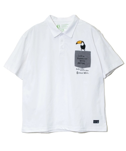 go slow caravan（ゴースローキャラバン）の「ESPACE VERT/エスパスヴェール　トリポロシャツ（ポロシャツ・メンズ・グレー/ホワイト・MEDIUM/LARGE/X-LARGE）」の18枚目の写真