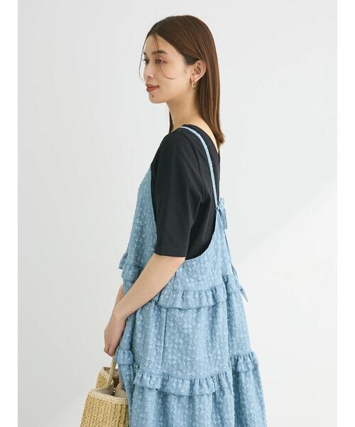 Petit fleur(プチフルール)の「・Petit Fleurフラワージャカードキャミワンピ(ワンピース・レディース・ライトグレー/イエロー/ブルー/ブラック・FREE)」の13枚目の写真