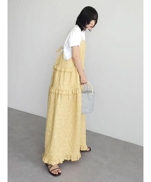 Petit fleur(プチフルール)の「・Petit Fleurフラワージャカードキャミワンピ(ワンピース・レディース・ライトグレー/イエロー/ブルー/ブラック・FREE)」の19枚目の写真
