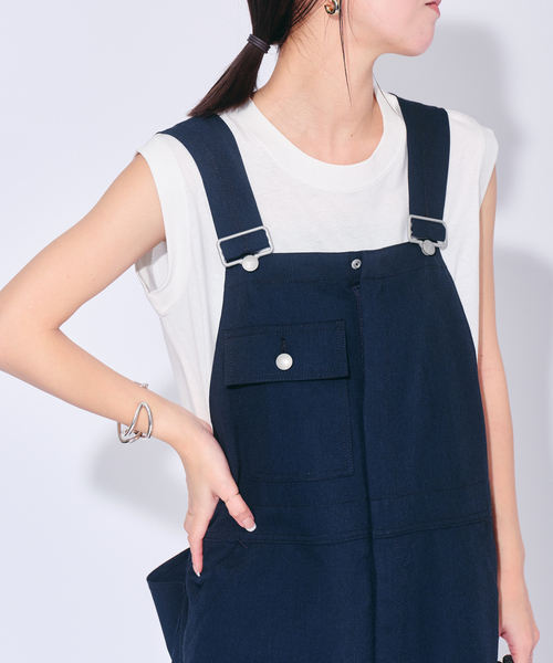 JOURNAL STANDARD（ジャーナルスタンダード）の「《追加3》汗ジミ防止天竺ノースリーブ（Tシャツ/カットソー・レディース・イエロー/ブラック/グレー/ホワイト・FREE）」の5枚目の写真