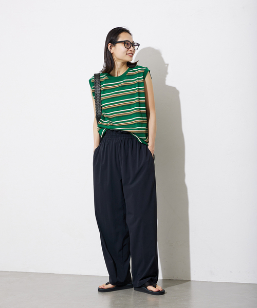 JOURNAL STANDARD（ジャーナルスタンダード）の「《追加3》汗ジミ防止天竺ノースリーブ（Tシャツ/カットソー・レディース・イエロー/ブラック/グレー/ホワイト・FREE）」の12枚目の写真