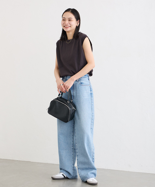 JOURNAL STANDARD（ジャーナルスタンダード）の「《追加3》汗ジミ防止天竺ノースリーブ（Tシャツ/カットソー・レディース・イエロー/ブラック/グレー/ホワイト・FREE）」の13枚目の写真