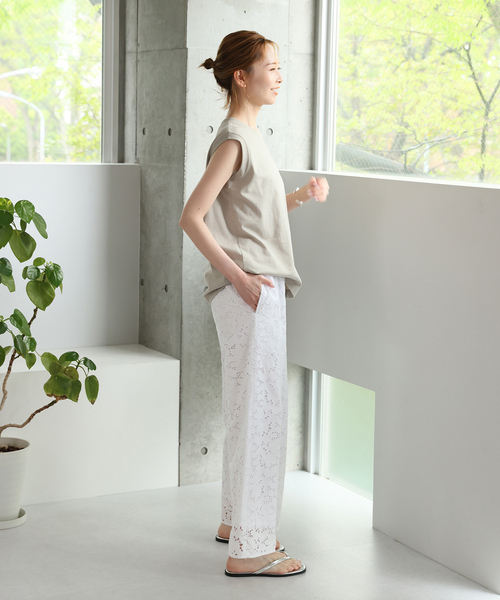 JOURNAL STANDARD（ジャーナルスタンダード）の「《追加3》汗ジミ防止天竺ノースリーブ（Tシャツ/カットソー・レディース・イエロー/ブラック/グレー/ホワイト・FREE）」の18枚目の写真