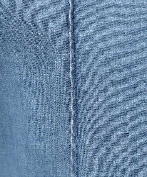 OPAQUE.CLIP（オペークドットクリップ）の「◆ストレッチデニムワイドパンツ【洗濯機洗い可】（デニムパンツ・レディース・ネイビー/ブルー・38/40/42）」の9枚目の写真