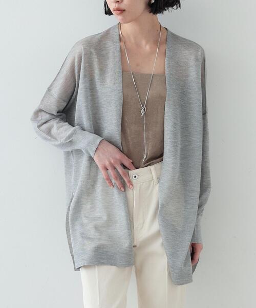 GALLEST(ギャレスト)の「◆シアーミディカーディガン(カーディガン/ボレロ・レディース・ベージュ/ブラック/ホワイト/グレー・38)」の4枚目の写真