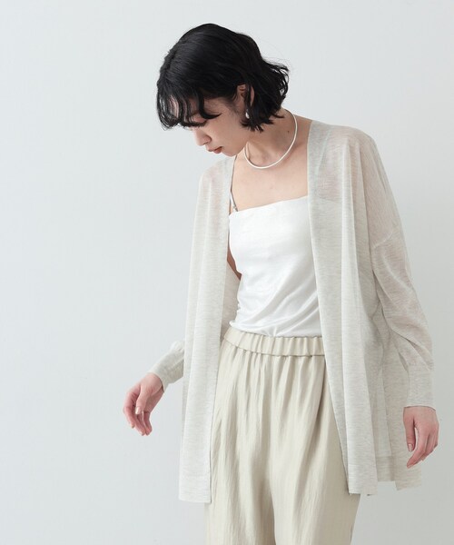 GALLEST(ギャレスト)の「◆シアーミディカーディガン(カーディガン/ボレロ・レディース・ベージュ/ブラック/ホワイト/グレー・38)」の5枚目の写真