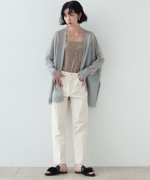 GALLEST(ギャレスト)の「◆シアーミディカーディガン(カーディガン/ボレロ・レディース・ベージュ/ブラック/ホワイト/グレー・38)」の12枚目の写真