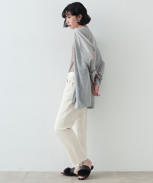 GALLEST(ギャレスト)の「◆シアーミディカーディガン(カーディガン/ボレロ・レディース・ベージュ/ブラック/ホワイト/グレー・38)」の13枚目の写真