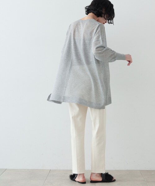 GALLEST(ギャレスト)の「◆シアーミディカーディガン(カーディガン/ボレロ・レディース・ベージュ/ブラック/ホワイト/グレー・38)」の14枚目の写真