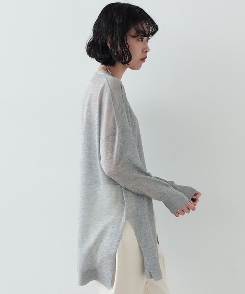 GALLEST(ギャレスト)の「◆シアーミディカーディガン(カーディガン/ボレロ・レディース・ベージュ/ブラック/ホワイト/グレー・38)」の15枚目の写真