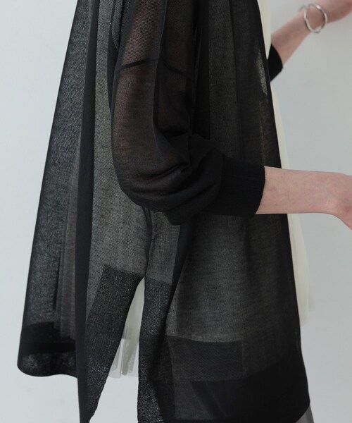 GALLEST(ギャレスト)の「◆シアーミディカーディガン(カーディガン/ボレロ・レディース・ベージュ/ブラック/ホワイト/グレー・38)」の22枚目の写真