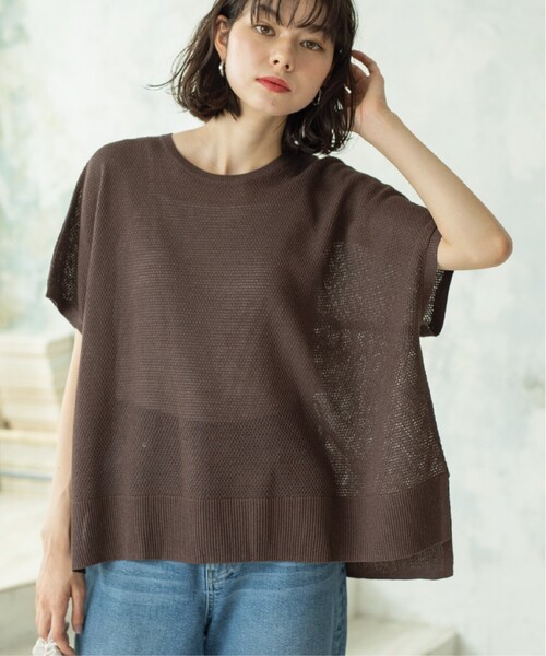 OPAQUE.CLIP(オペークドットクリップ)の「◆《5color/S-LLsize》メッシュ編みリラクシーニット【洗濯機洗い可/抗ピル】(ニット/セーター・レディース・ブラック/ホワイト/ライトオレンジ系/グリーン/ブラウン系その他・40/38/42/36)」の17枚目の写真