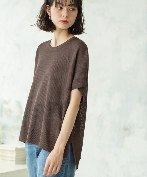 OPAQUE.CLIP(オペークドットクリップ)の「◆《5color/S-LLsize》メッシュ編みリラクシーニット【洗濯機洗い可/抗ピル】(ニット/セーター・レディース・ブラック/ホワイト/ライトオレンジ系/グリーン/ブラウン系その他・40/38/42/36)」の18枚目の写真