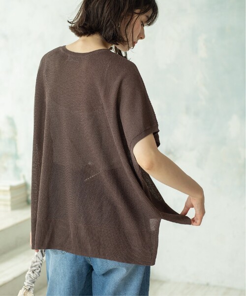 OPAQUE.CLIP(オペークドットクリップ)の「◆《5color/S-LLsize》メッシュ編みリラクシーニット【洗濯機洗い可/抗ピル】(ニット/セーター・レディース・ブラック/ホワイト/ライトオレンジ系/グリーン/ブラウン系その他・40/38/42/36)」の20枚目の写真