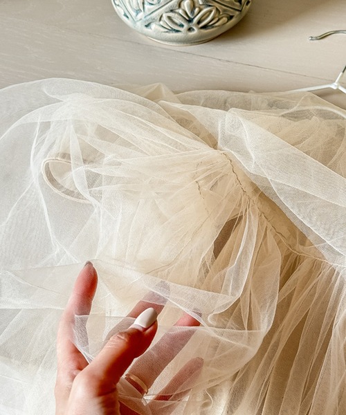 aimoha（アイモハ）の「aimoha-KIDS- メッシュワンピース (SS)（ワンピース・キッズ・オフホワイト/チョコ・90/100/110/120/80/130）」の13枚目の写真