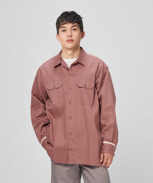Right-on(ライトオン)の「Dickies(ディッキーズ)ワイドワークシャツ(シャツ/ブラウス・メンズ・ブラック/グリーン/ピンク/オレンジ・L/XL/M)」の3枚目の写真