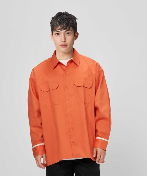 Right-on(ライトオン)の「Dickies(ディッキーズ)ワイドワークシャツ(シャツ/ブラウス・メンズ・ブラック/グリーン/ピンク/オレンジ・L/XL/M)」の4枚目の写真
