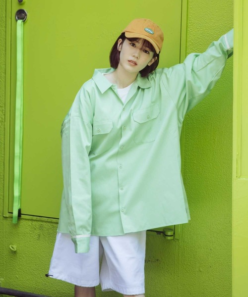 Right-on(ライトオン)の「Dickies(ディッキーズ)ワイドワークシャツ(シャツ/ブラウス・メンズ・ブラック/グリーン/ピンク/オレンジ・L/XL/M)」の19枚目の写真