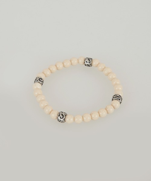 ホワイトビーズ ブレスレット Chrome Hearts 10mm ホワイト ビーズ ブレスレット - SRM
