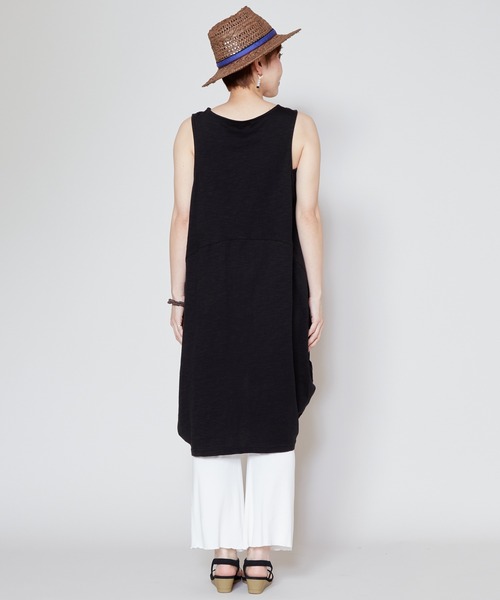 チャイハネ(チャイハネ)の「【チャイハネ】ゴーシャノースリーブワンピース(チュニック・レディース・ブラック/ホワイト/ベージュ・FREE)」の22枚目の写真