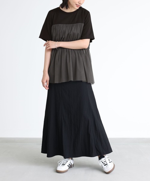 ビスチェ風チュールレイヤードTシャツ』(Tシャツ/カットソー ビスチェ風チュールレイヤードTシャツ』(Tシャツ/カットソー