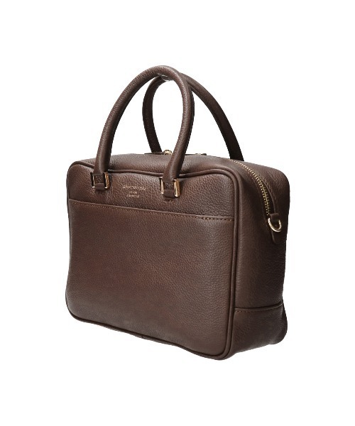 CHRISTIAN VILLA（クリスチャンヴィラ）の「【CHRISTIAN VILLA】ボックスシルエットレザーハンドバッグ(Q46493)（ハンドバッグ・レディース・ダークブラウン/アイボリー/ブラック・ALL）」の12枚目の写真