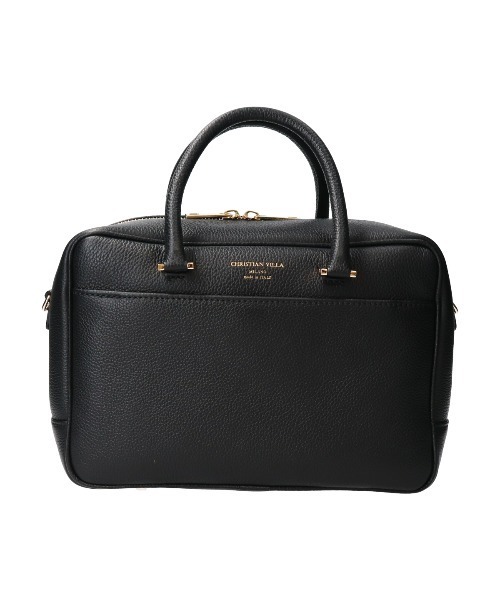 CHRISTIAN VILLA（クリスチャンヴィラ）の「【CHRISTIAN VILLA】ボックスシルエットレザーハンドバッグ(Q46493)（ハンドバッグ・レディース・ダークブラウン/アイボリー/ブラック・ALL）」の21枚目の写真