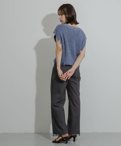 SENSE OF PLACE by URBAN RESEARCH（センスオブプレイスバイアーバンリサーチ）の「チュールストレートパンツ（その他パンツ・レディース・ブルー/グレー/ベージュ・MEDIUM/SMALL）」の18枚目の写真