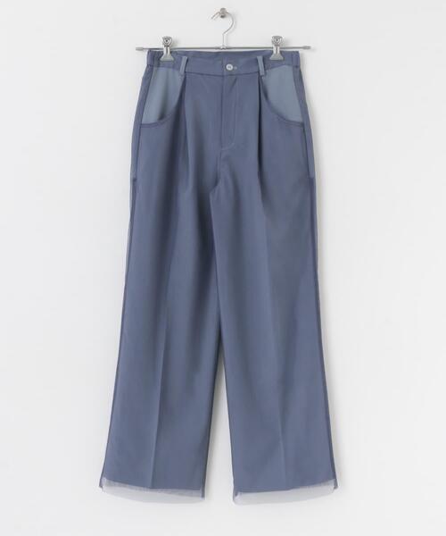 SENSE OF PLACE by URBAN RESEARCH（センスオブプレイスバイアーバンリサーチ）の「チュールストレートパンツ（その他パンツ・レディース・ブルー/グレー/ベージュ・MEDIUM/SMALL）」の5枚目の写真