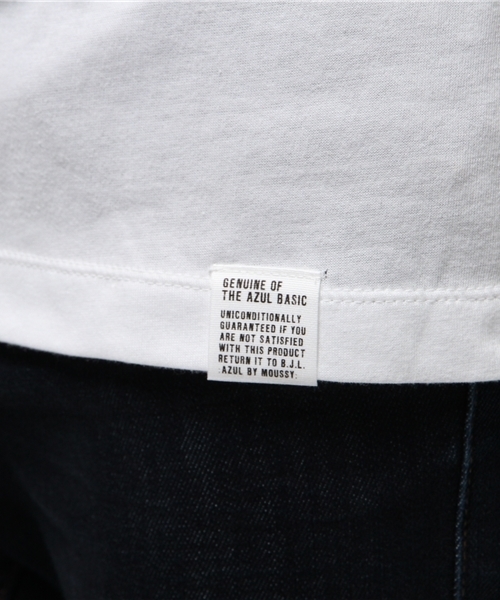 AZUL by moussy（アズールバイマウジー）の「TC天竺長袖クルーネックT（Tシャツ/カットソー・メンズ・ホワイト/ブラック/トップグレー・SMALL/X-LARGE/LARGE/X-SMALL/MEDIUM）」の9枚目の写真