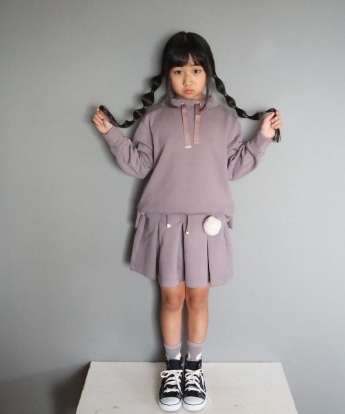 ikka（イッカ）の「【洗濯機で洗える／親子コーデ】ダンボールポンポン付きキュロット（120~160cm）（その他パンツ・キッズ・ベージュ/モカ・130/140/150/160/120）」の5枚目の写真