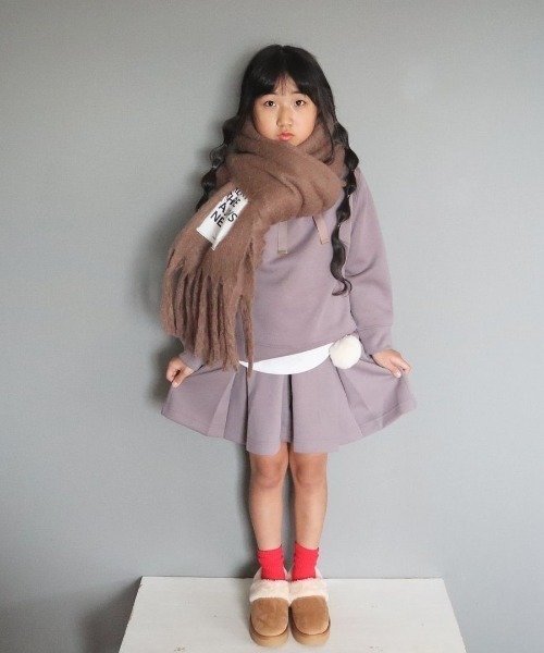 ikka（イッカ）の「【洗濯機で洗える／親子コーデ】ダンボールポンポン付きキュロット（120~160cm）（その他パンツ・キッズ・ベージュ/モカ・130/140/150/160/120）」の7枚目の写真