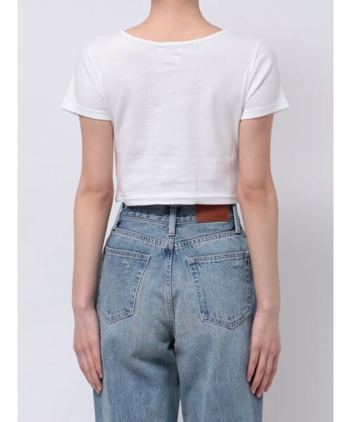 EVRIS（エヴリス）の「BASICシンプルショートTシャツ（Tシャツ/カットソー・レディース・ブラック/グレー/ホワイト/ネイビー・FREE）」の8枚目の写真