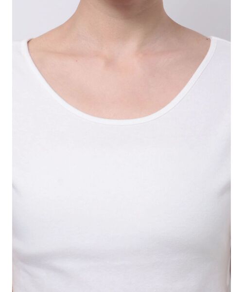 EVRIS（エヴリス）の「BASICシンプルショートTシャツ（Tシャツ/カットソー・レディース・ブラック/グレー/ホワイト/ネイビー・FREE）」の9枚目の写真