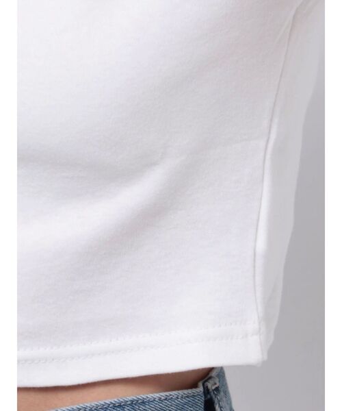 EVRIS（エヴリス）の「BASICシンプルショートTシャツ（Tシャツ/カットソー・レディース・ブラック/グレー/ホワイト/ネイビー・FREE）」の11枚目の写真