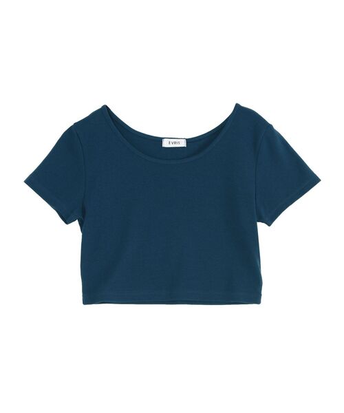 EVRIS（エヴリス）の「BASICシンプルショートTシャツ（Tシャツ/カットソー・レディース・ブラック/グレー/ホワイト/ネイビー・FREE）」の19枚目の写真