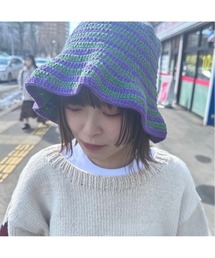 fridge（フリッジ）の「【Macmahon kniting mills】マクマホンニッティングミルズ Deeper Hat BORDER（ハット）」
