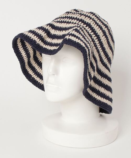 fridge（フリッジ）の「【Macmahon kniting mills】マクマホンニッティングミルズ Deeper Hat BORDER（ハット・メンズ・ネイビー/パープル/ブラウン/ピンク/ブラック・ONE SIZE）」の4枚目の写真