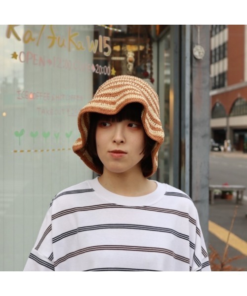 fridge（フリッジ）の「【Macmahon kniting mills】マクマホンニッティングミルズ Deeper Hat BORDER（ハット・メンズ・ネイビー/パープル/ブラウン/ピンク/ブラック・ONE SIZE）」の3枚目の写真