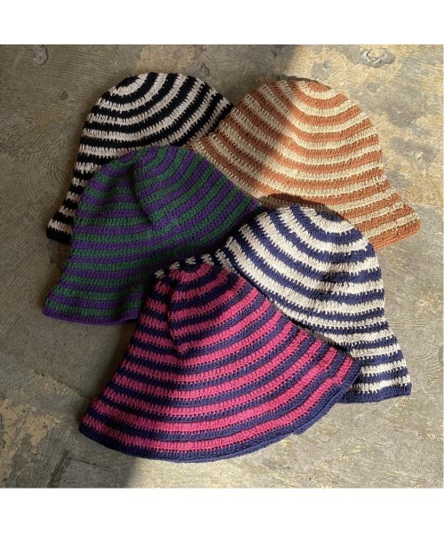 fridge（フリッジ）の「【Macmahon kniting mills】マクマホンニッティングミルズ Deeper Hat BORDER（ハット・メンズ・ネイビー/パープル/ブラウン/ピンク/ブラック・ONE SIZE）」の6枚目の写真
