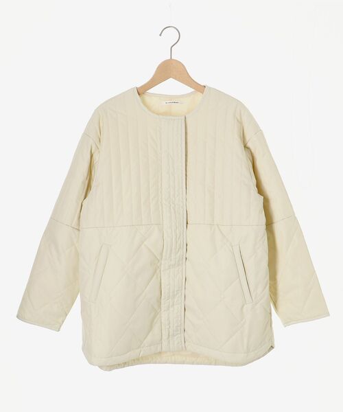 le.coeur blanc（ルクールブラン）の「《WEB限定アイテム》MIXパターンキルティングジャケット（ノーカラージャケット・レディース・ブラック/グリーン/アイボリー/ベージュ・38）」の5枚目の写真