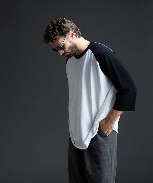 paradigm(パラダイム)の「【paradigm】ガス焼き天竺七分袖ビッグラグランT(Tシャツ/カットソー・メンズ・ホワイト/ホワイト系その他/ブラック/チャコールグレー・MEDIUM/LARGE/X-LARGE)」の8枚目の写真