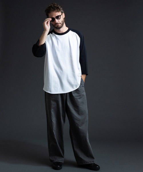 paradigm(パラダイム)の「【paradigm】ガス焼き天竺七分袖ビッグラグランT(Tシャツ/カットソー・メンズ・ホワイト/ホワイト系その他/ブラック/チャコールグレー・MEDIUM/LARGE/X-LARGE)」の14枚目の写真