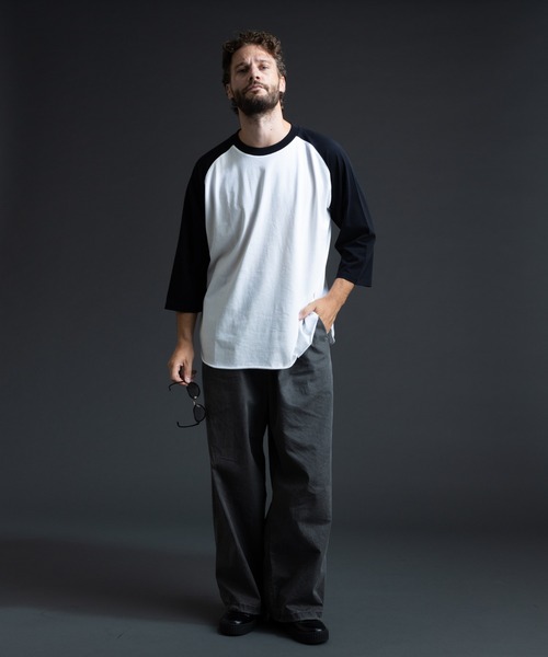 paradigm(パラダイム)の「【paradigm】ガス焼き天竺七分袖ビッグラグランT(Tシャツ/カットソー・メンズ・ホワイト/ホワイト系その他/ブラック/チャコールグレー・MEDIUM/LARGE/X-LARGE)」の16枚目の写真