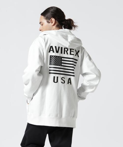 AVIREX(アヴィレックス)の「《WEB&DEPOT限定》BONDING ZIP PARKA/ボンディングジップパーカー(パーカー・レディース・その他/ブラック/ホワイト/グレー・F)」の1枚目の写真