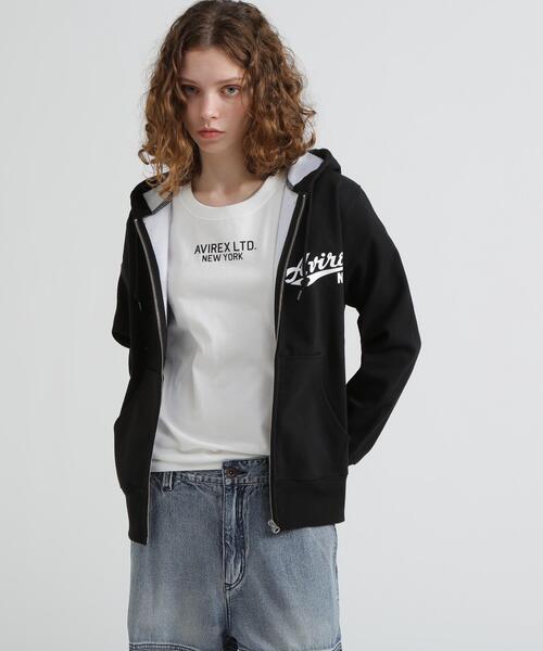 AVIREX(アヴィレックス)の「《WEB&DEPOT限定》BONDING ZIP PARKA/ボンディングジップパーカー(パーカー・レディース・その他/ブラック/ホワイト/グレー・F)」の8枚目の写真