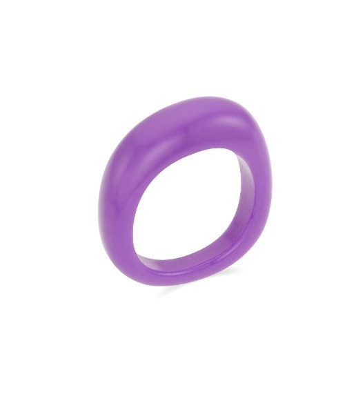 VINTAGE HOLLYWOOD(ビンテージハリウッド)の「●VIVID FLOW RING_7COLOR(リング・レディース・グリーン/アクア/ピンク/パープル/イエロー/オレンジ/ブラック・13/11)」の4枚目の写真