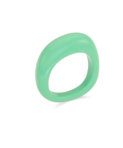 VINTAGE HOLLYWOOD(ビンテージハリウッド)の「●VIVID FLOW RING_7COLOR(リング・レディース・グリーン/アクア/ピンク/パープル/イエロー/オレンジ/ブラック・13/11)」の3枚目の写真
